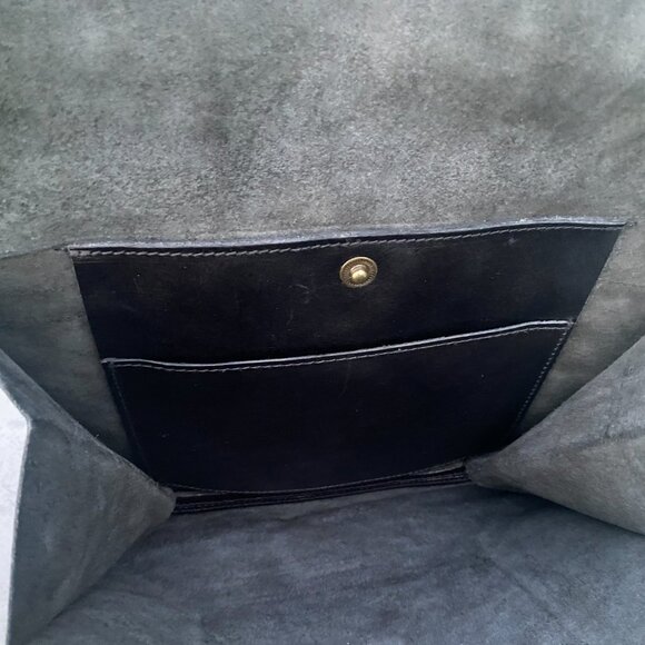 Joji & Co + VEERA Shoulder Bag Handmade Leather Black Messenger Style - Picture 6 of 7